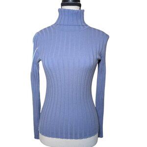 Ann Taylor Italian Merino Wool Ribbed Turtleneck Sweater Women’s XS – Lavender